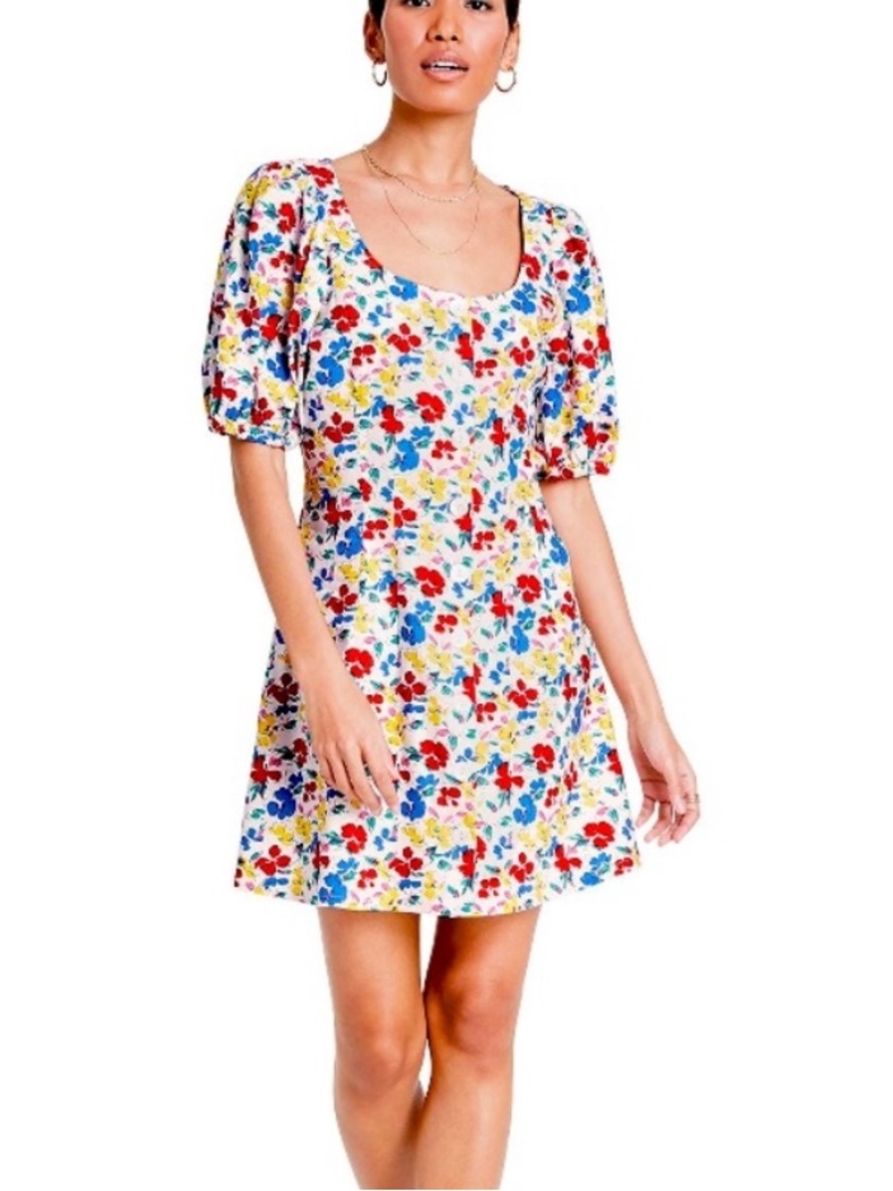 RIXO for Target Floral Puff Sleeve Mini Dress NWT Size 6